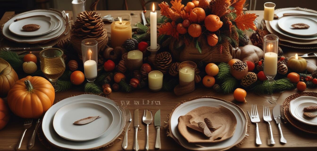 Rustic harvest table setting