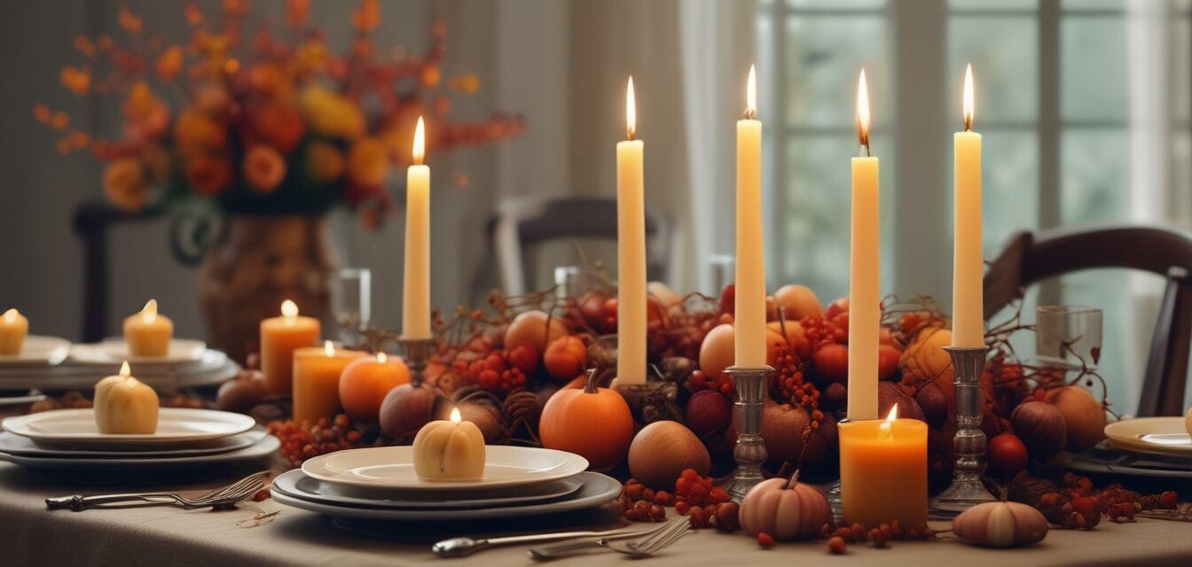 Thanksgiving candle arrangements