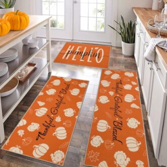 Ileading Fall Kitchen Rugs Set